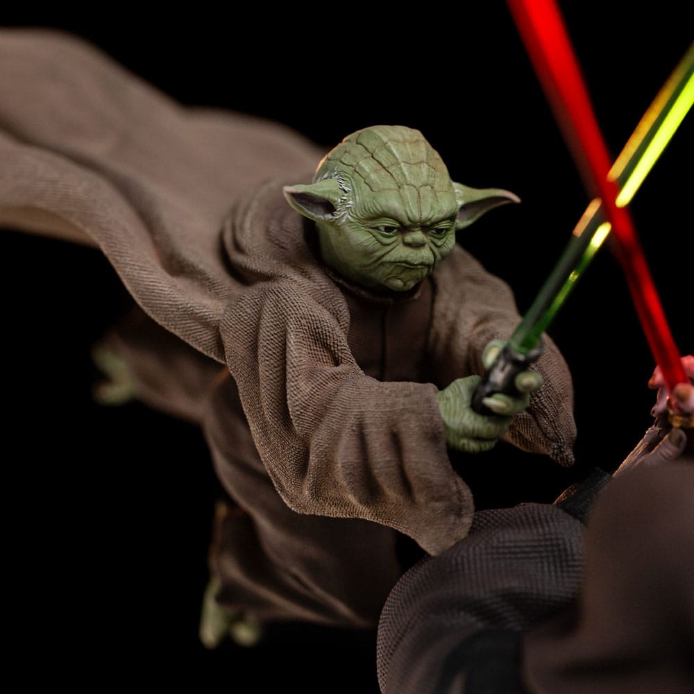 Statua Star Wars Deluxe Art Scale 1/10 Yoda contro l'Imperatore Palpatine (esclusiva CCXP 2024) 31 cm